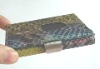 fashion pretty snake leather name card holder