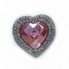 fashion promotion heart shape crystal bag holder