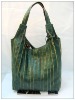 fashion pu stripe handbag leather branded bags