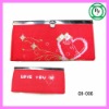 fashion red love cross-stitch wallet,purse