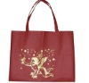 fashion red nonwoven bag for shopping