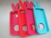 fashion silicone rabbit phone case for apple iphone 4G