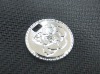 fashion silver round metal tag for garment