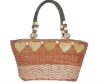 fashion straw bags leather handle (NV-T010)