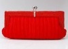 fashion stripe baguette satin evening bag