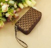 fashion style PU women' s wallet with 3 zipper