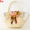 fashion women white craft straw bag