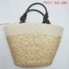 fashion wood handle straw basket