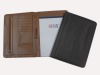 fashion zip leather portfolio folder
