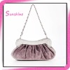 fashionable crystal metal shoulder bag for ladies