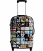 fashionable pc printing pattern trolley luggage