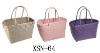 fashionable plastic handmade knitting fashion shopping basket