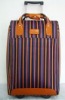 fashionable striped luggage bag