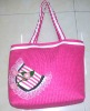 (fashional)Paper straw beach bag with zipper and pouch