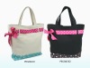 fashional lady handbag with satin bowknot