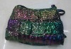 fashional round sequin handbag with AZO free or REACH