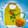 fast delivery rose flower  fruit shape recycle folding carry bag