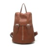 faux leather double handler handbag