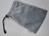 fleece PDA bag with drawstring