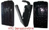 flip crocodile leather case for htc sensation/G14
