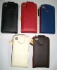 flip genuine leather case for iphone 4