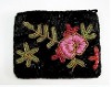 floral beaded coin purse pocket