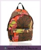 floral printing school bag in 600D polyester