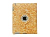 flower Pattern leather case for ipad2 .folio case for ipad2