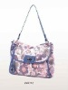 flower design leather lady bag handbag