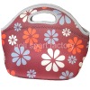 flower pattern customize neoprene lunch bag