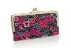 flower pattern lady's PU wallet