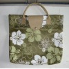 flower print polyester tote bag promotional bag