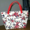 flower print tote bag polyester bag lovefoto