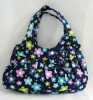 flower printed canvas bag