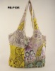 flower reuseable canvas shopping bag