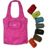 fold up polyester tote bag with small pouch