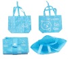 foldable Rpet bag Blue shopping bag B-11