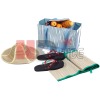 foldable cooler bag with straw hat and beach mat