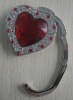 foldable crystal heart bag hanger (BS-JL-PH-11108)