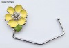 foldable flower metal bag hook