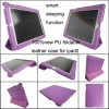foldable &smart cover leather case for ipad2