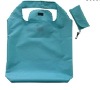 folding high-grade polyester shopping bag,turquoise shopping bag