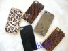 for Apple Iphone 4S genuine leather case electroplate case