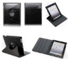 for Apple iPad 2 360 degree rotation stand crocodile leather cover