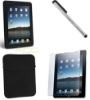 for Apple iPad Neoprene Pouch Accessory Bundle