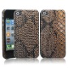 for Apple iPhone 4 case (snake leather skin)