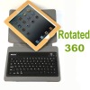 for Ipad2  leather case Keyboard Rotated 360 Design