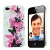 for Iphone4 mobile phone TPU case (flower)