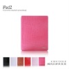 for apple ipad2 real cow leather case, for iPad2 smart cover, crocodile grain leather case for iPad2