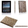 for iPad 2 Leopard hard leather case